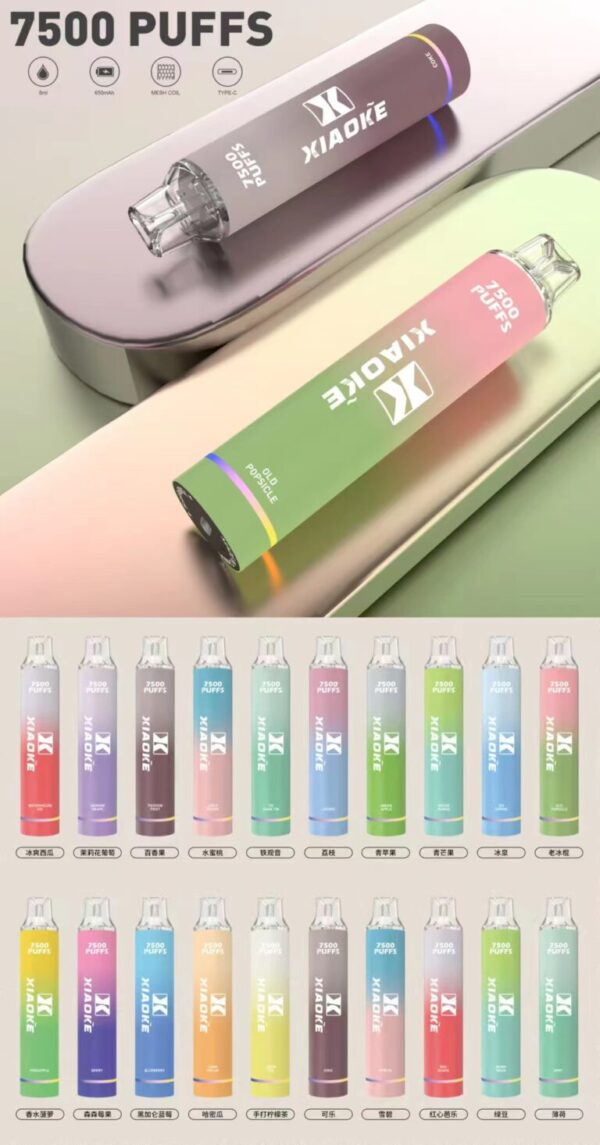 新品【XIAOKE梟客 抛棄式7500口 】可充電🔋